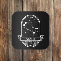 Gemini Zodiac Symbol Design Coaster thumb 0