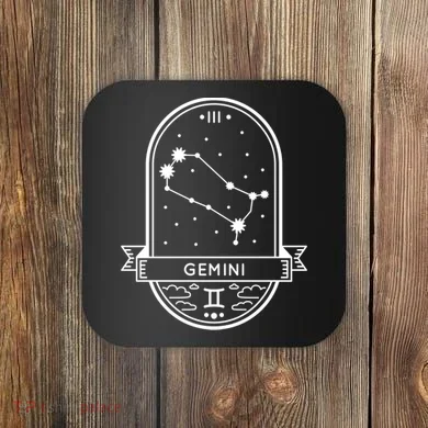 Gemini Zodiac Symbol Design Coaster