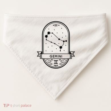 Gemini Zodiac Symbol Design USA-Made Doggie Bandana