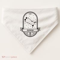 Gemini Zodiac Symbol Design USA-Made Doggie Bandana thumb 0