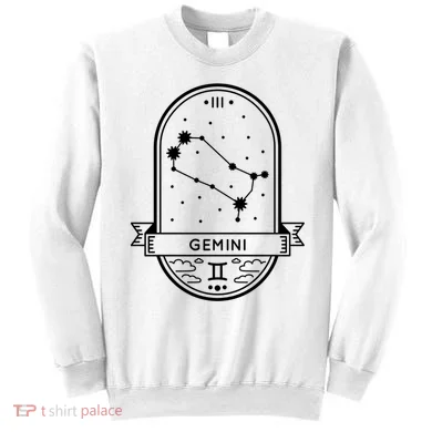 Gemini Zodiac Symbol Design Sweatshirt