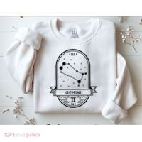 Gemini Zodiac Symbol Design Sweatshirt thumb 2