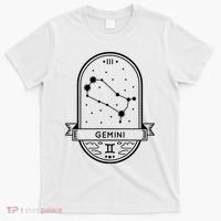 Gemini Zodiac Symbol Design T-Shirt thumb 0
