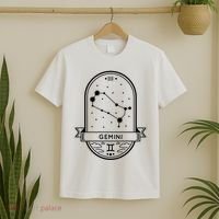 Gemini Zodiac Symbol Design T-Shirt thumb 2