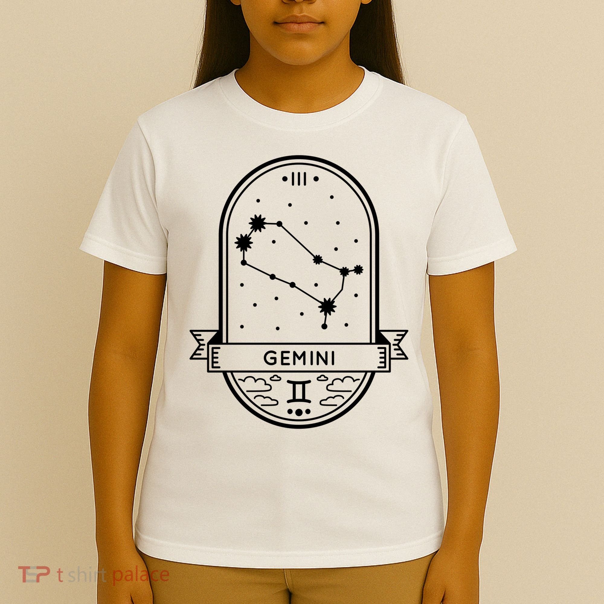 Gemini Zodiac Symbol Design T-Shirt