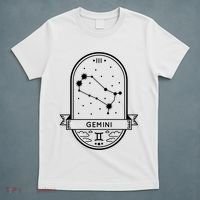 Gemini Zodiac Symbol Design T-Shirt thumb 5