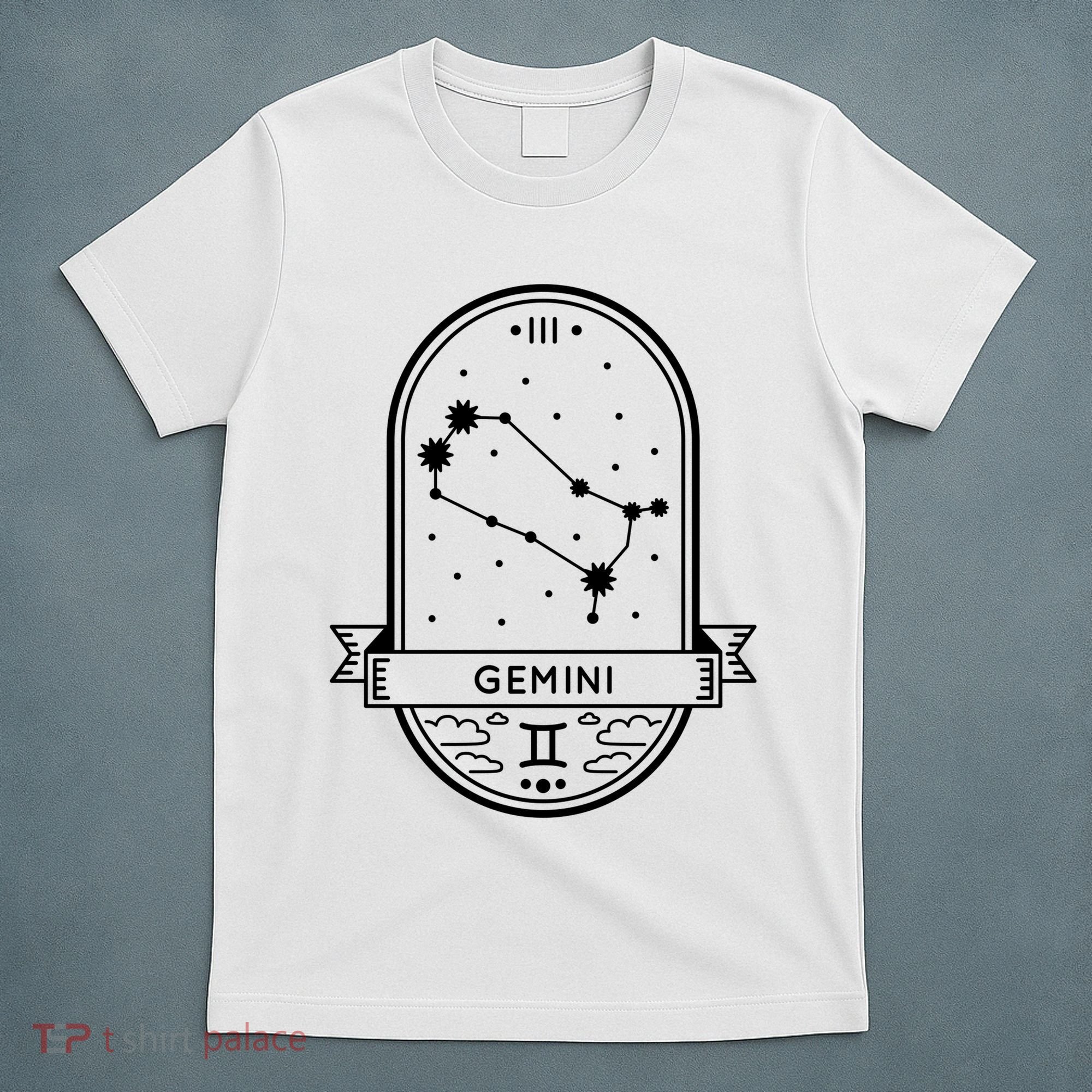 Gemini Zodiac Symbol Design T-Shirt