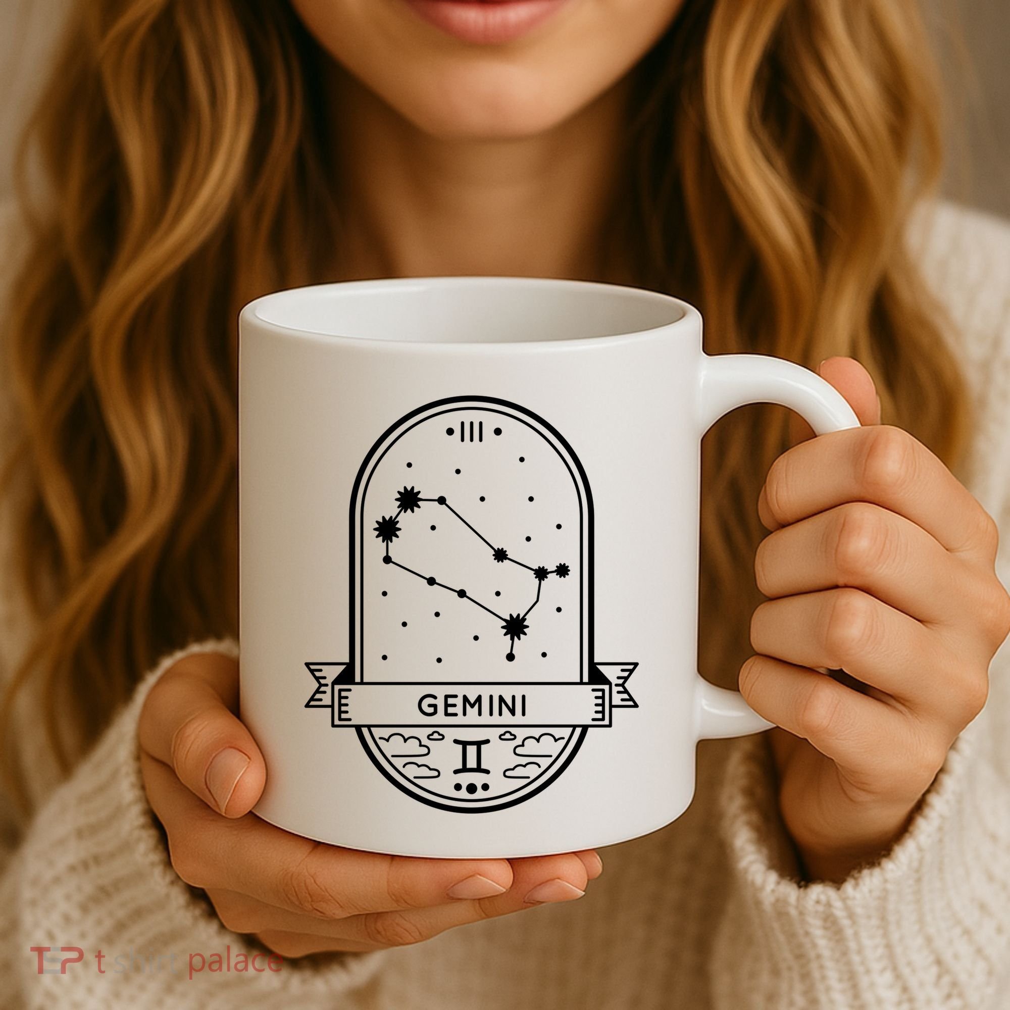 Gemini Zodiac Symbol Design Coffee Mug