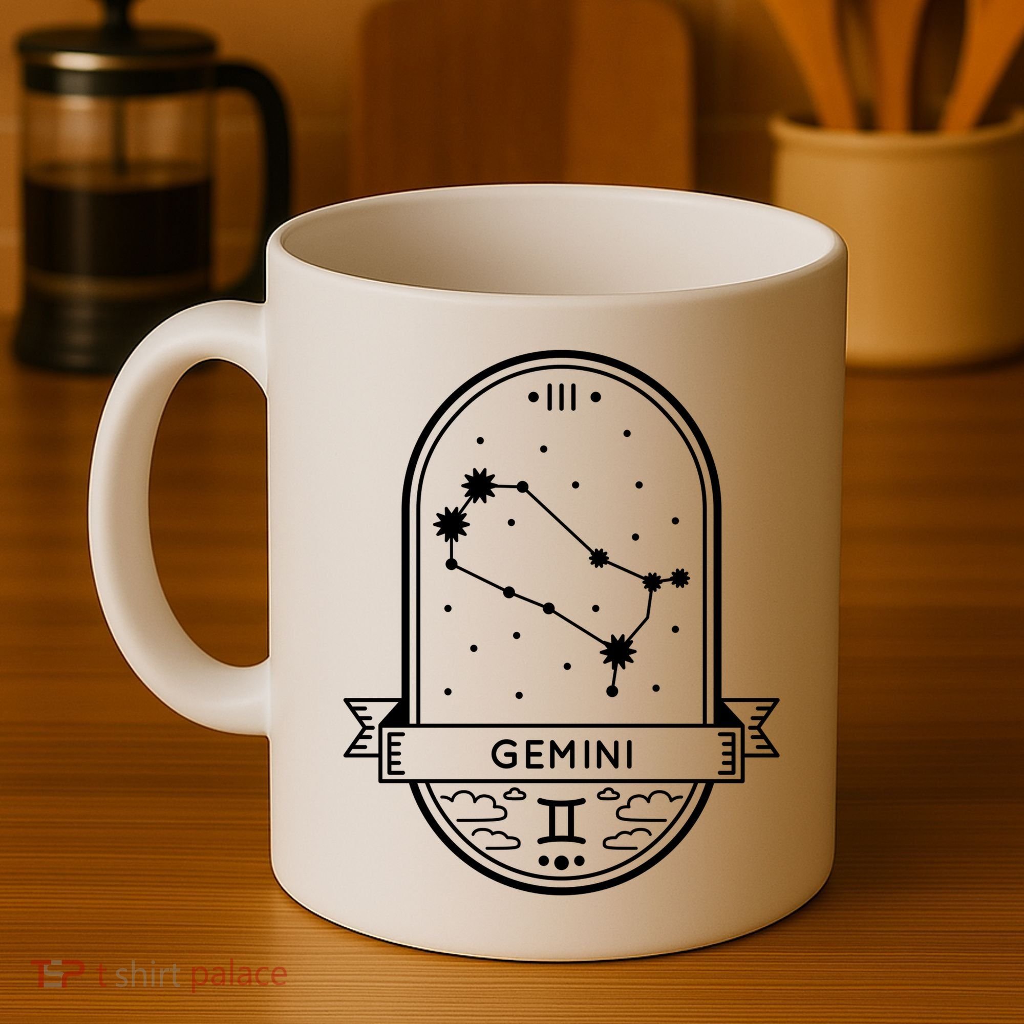 Gemini Zodiac Symbol Design Coffee Mug