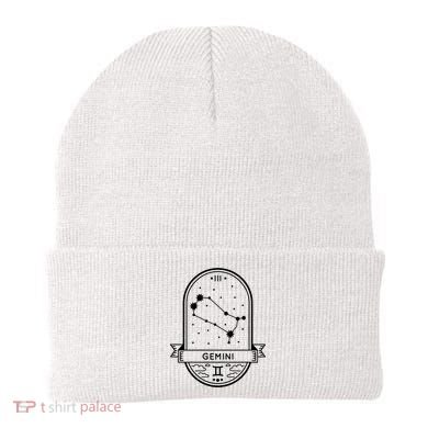 Gemini Zodiac Symbol Design Beanie