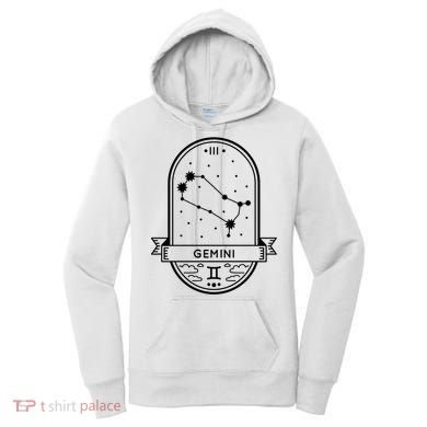 Gemini Zodiac Symbol Design Women's Hoodie