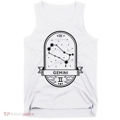 Gemini Zodiac Symbol Design Tank Top