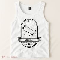 Gemini Zodiac Symbol Design Tank Top thumb 2