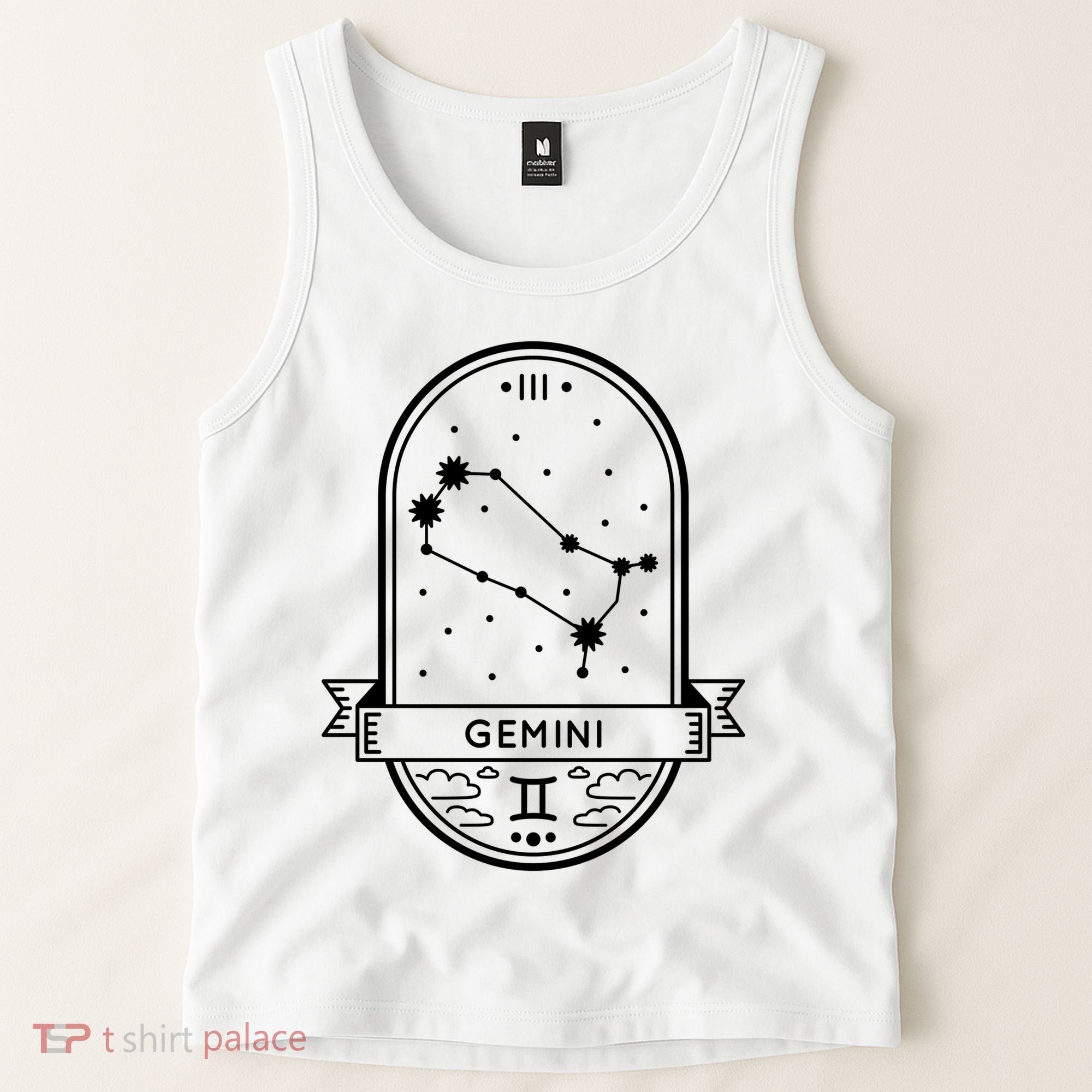 Gemini Zodiac Symbol Design Tank Top