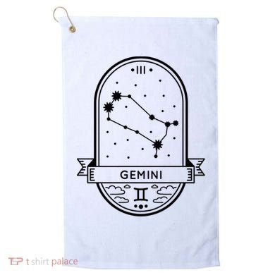 Gemini Zodiac Symbol Design Golf Towel