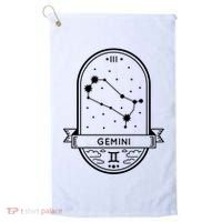 Gemini Zodiac Symbol Design Golf Towel thumb 0