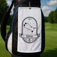 Gemini Zodiac Symbol Design Golf Towel thumb 2