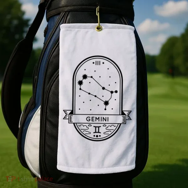 Gemini Zodiac Symbol Design Golf Towel