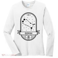 Gemini Zodiac Symbol Design Women's Long Sleeve Shirt thumb 0