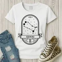 Gemini Zodiac Symbol Design Women's T-Shirt thumb 3