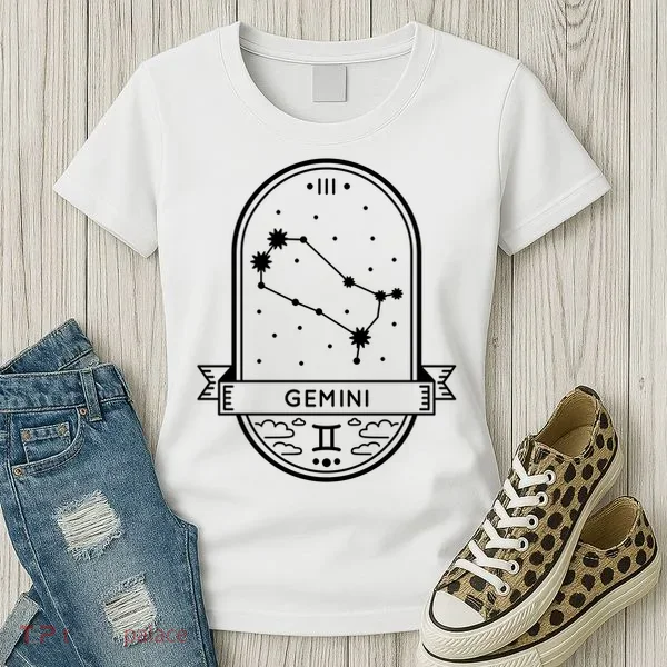 Gemini Zodiac Symbol Design Women's T-Shirt