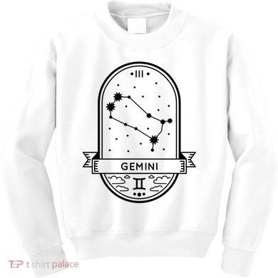 Gemini Zodiac Symbol Design Kids Sweatshirt