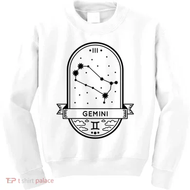 Gemini Zodiac Symbol Design Kids Sweatshirt