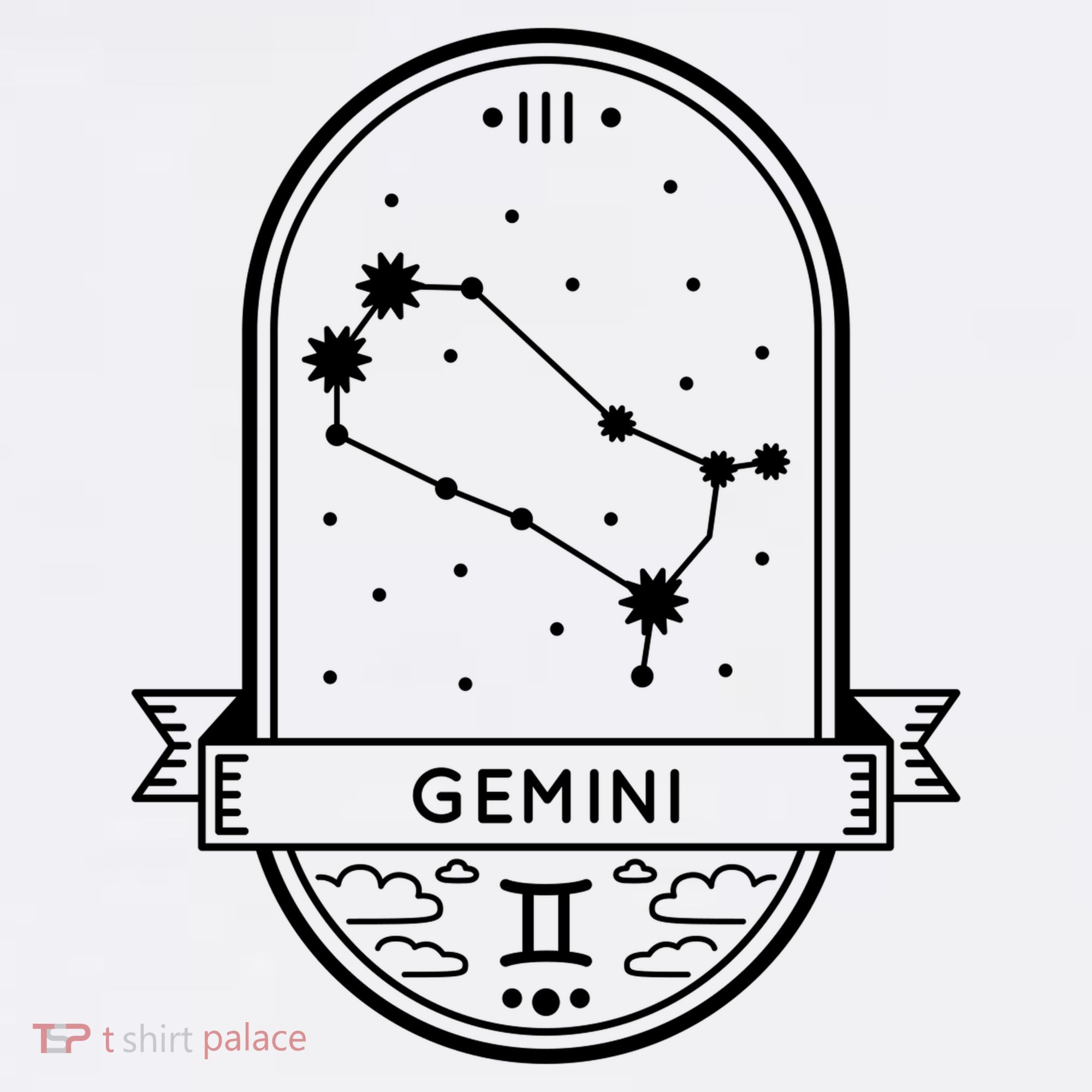 Gemini Zodiac Symbol Design Kids Sweatshirt