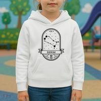 Gemini Zodiac Symbol Design Kids Hoodie thumb 3