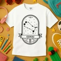 Gemini Zodiac Symbol Design Kids T-Shirt thumb 3