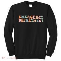 Groovy Emergency Nurse ED ER Emergency Department Nursing Sweatshirt thumb 0