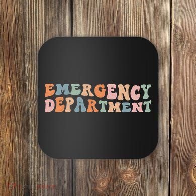 Groovy Emergency Nurse ED ER Emergency Department Nursing Coaster
