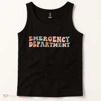 Groovy Emergency Nurse ED ER Emergency Department Nursing Tank Top thumb 2