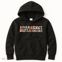 Groovy Emergency Nurse ED ER Emergency Department Nursing Kids Hoodie thumb 0