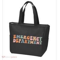 Groovy Emergency Nurse ED ER Emergency Department Nursing Tote Bag thumb 3