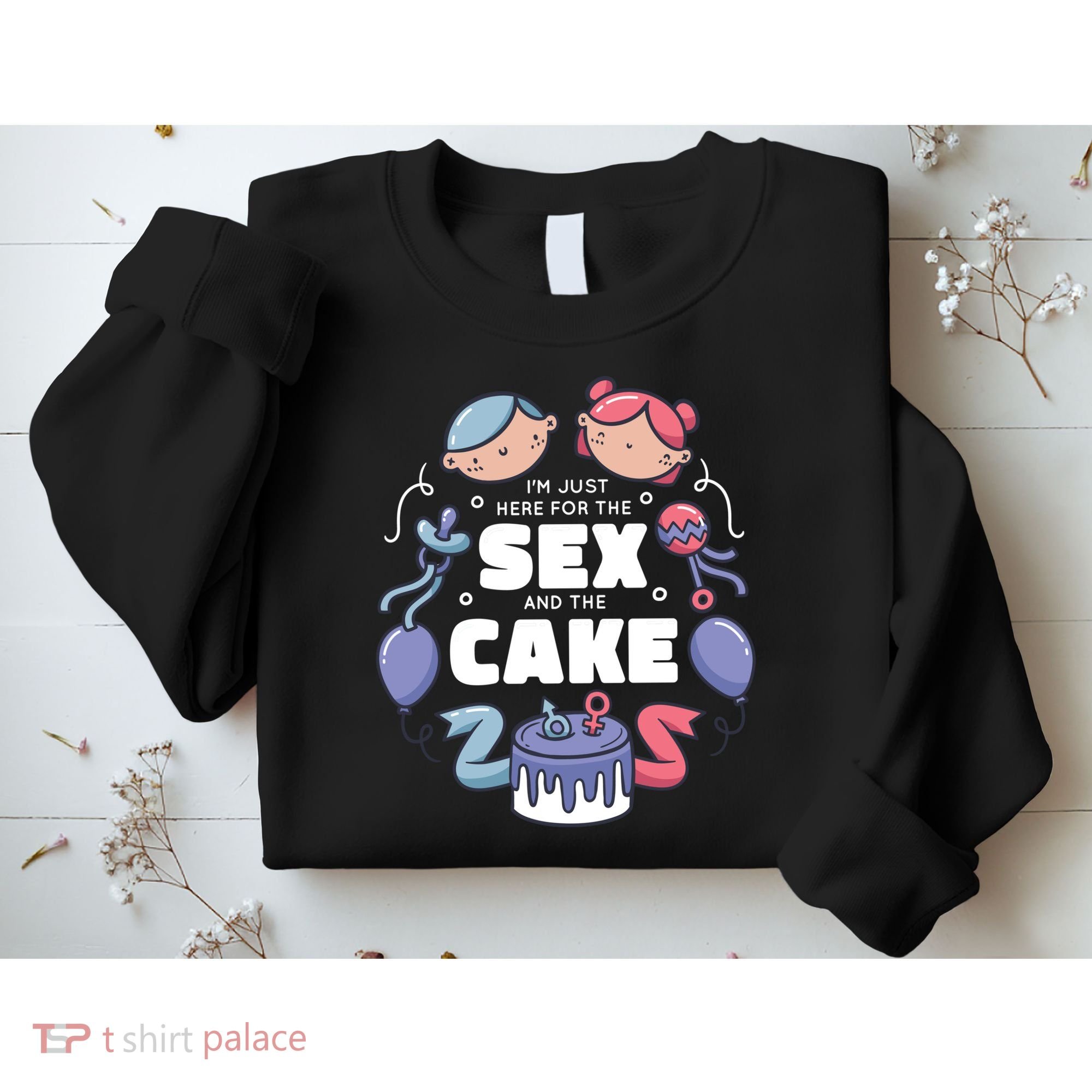 Gender Reveal Funny Cake Sweatshirt