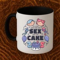 Gender Reveal Funny Cake Coffee Mug thumb 2