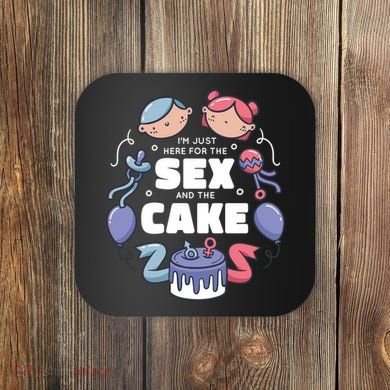 Gender Reveal Funny Cake Coaster