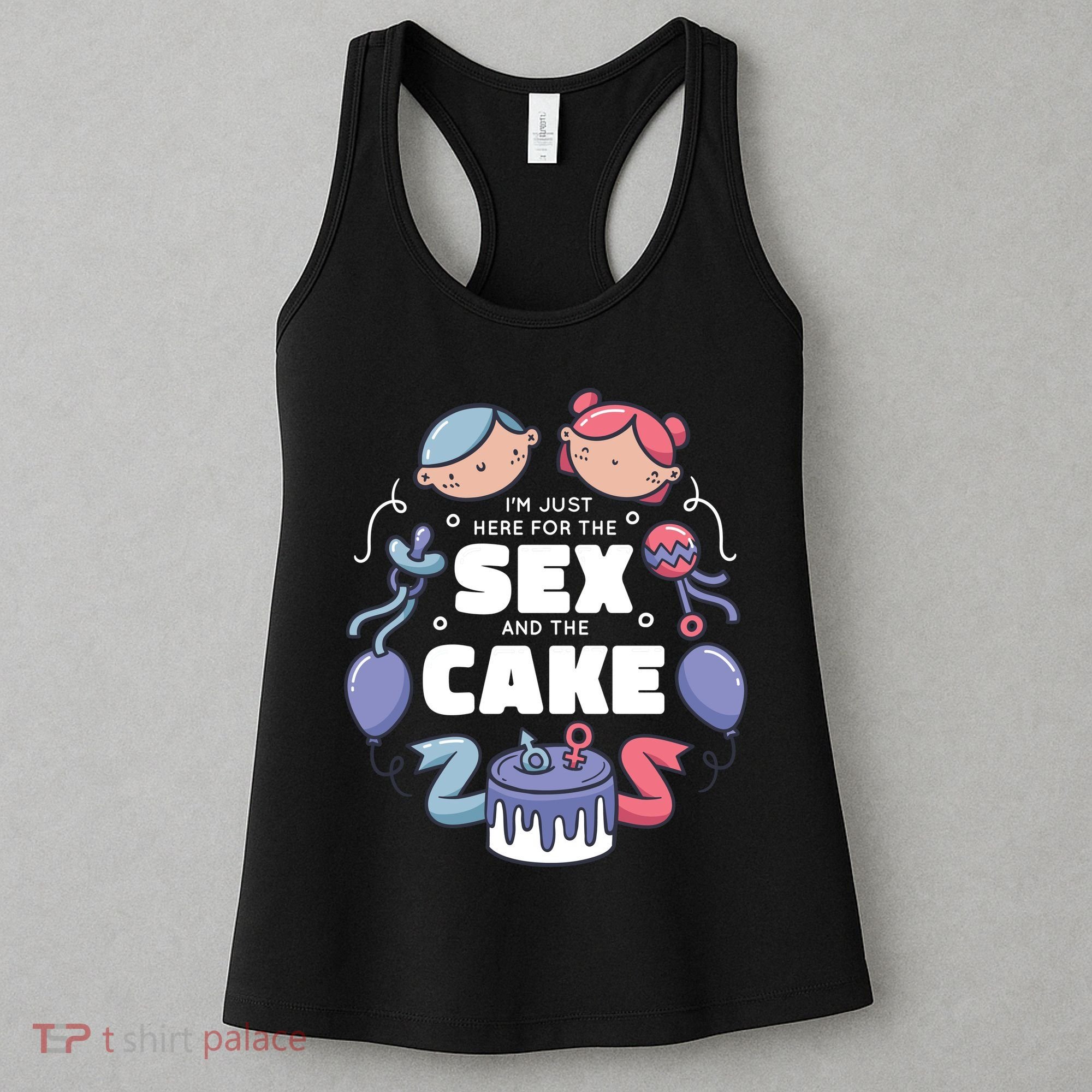 Gender Reveal Funny Cake Women's Tank Top
