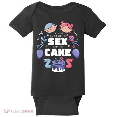 Gender Reveal Funny Cake Baby Bodysuit