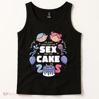 Gender Reveal Funny Cake Tank Top thumb 2
