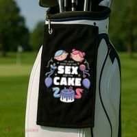 Gender Reveal Funny Cake Golf Towel thumb 2