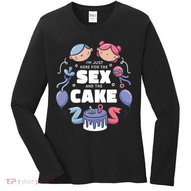 Gender Reveal Funny Cake Women's Long Sleeve Shirt