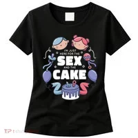 Gender Reveal Funny Cake Women's T-Shirt thumb 0