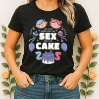 Gender Reveal Funny Cake Women's T-Shirt thumb 2