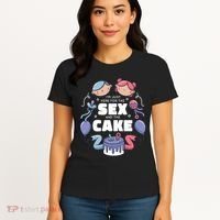 Gender Reveal Funny Cake Women's T-Shirt thumb 4