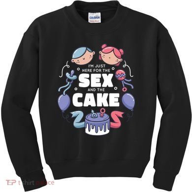 Gender Reveal Funny Cake Kids Sweatshirt