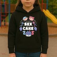 Gender Reveal Funny Cake Kids Hoodie thumb 3