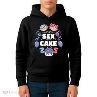 Gender Reveal Funny Cake Kids Hoodie thumb 4