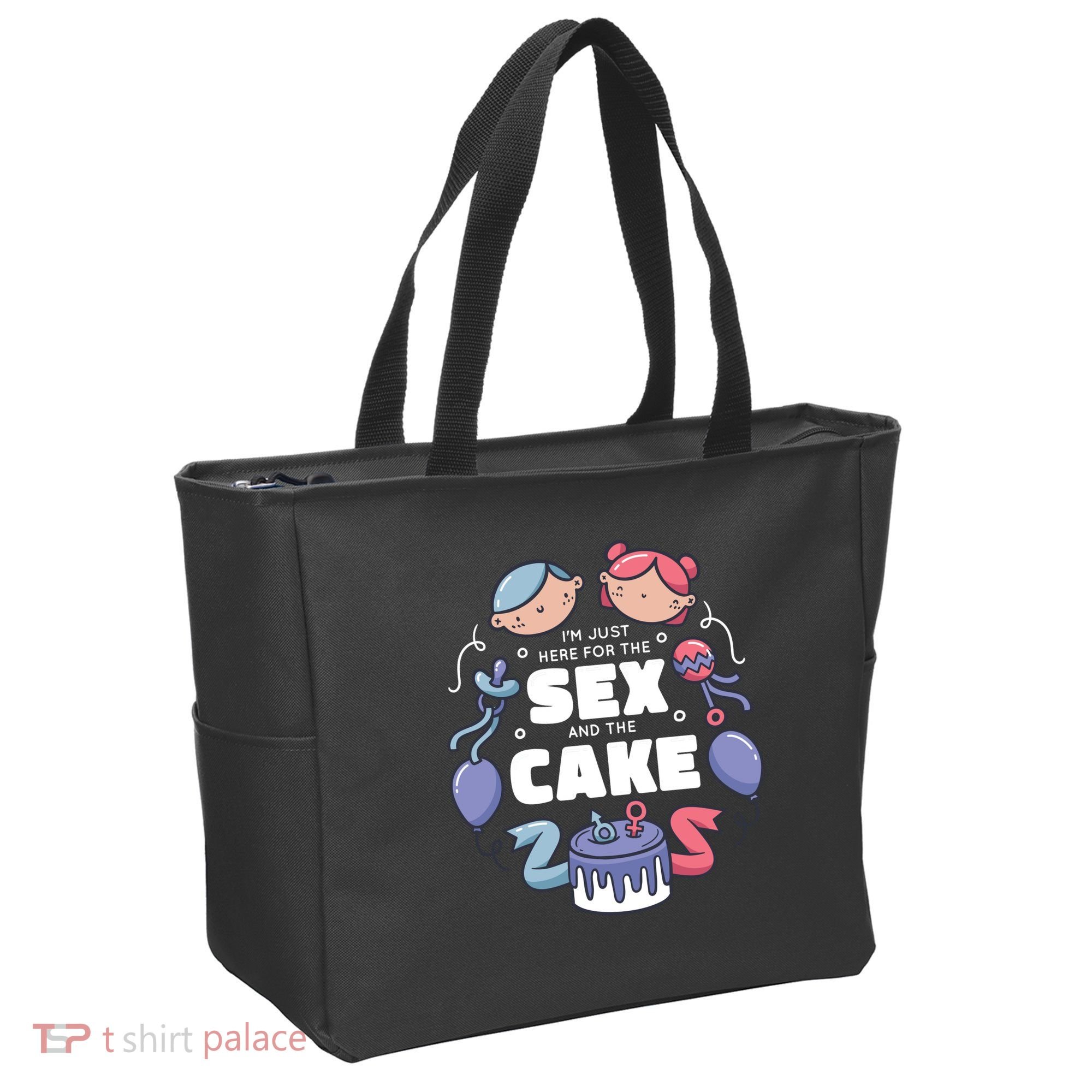 Gender Reveal Funny Cake Tote Bag